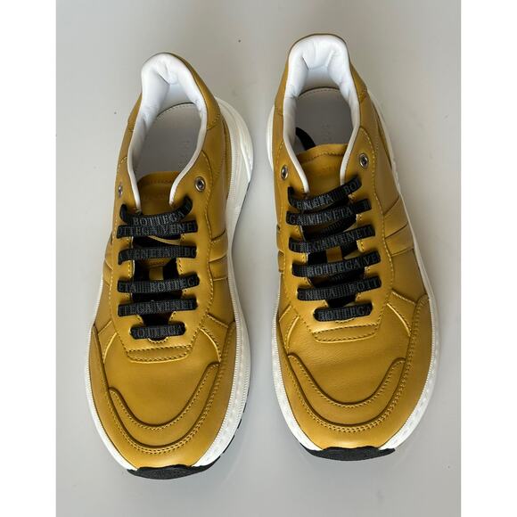 NIB $850 Bottega Veneta Men’s Butterscotch Leather Sneakers 7.5 US 565646 7721 main image 9